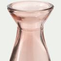Vase en verre - rose D6,8cmxH11cm-PADOUA