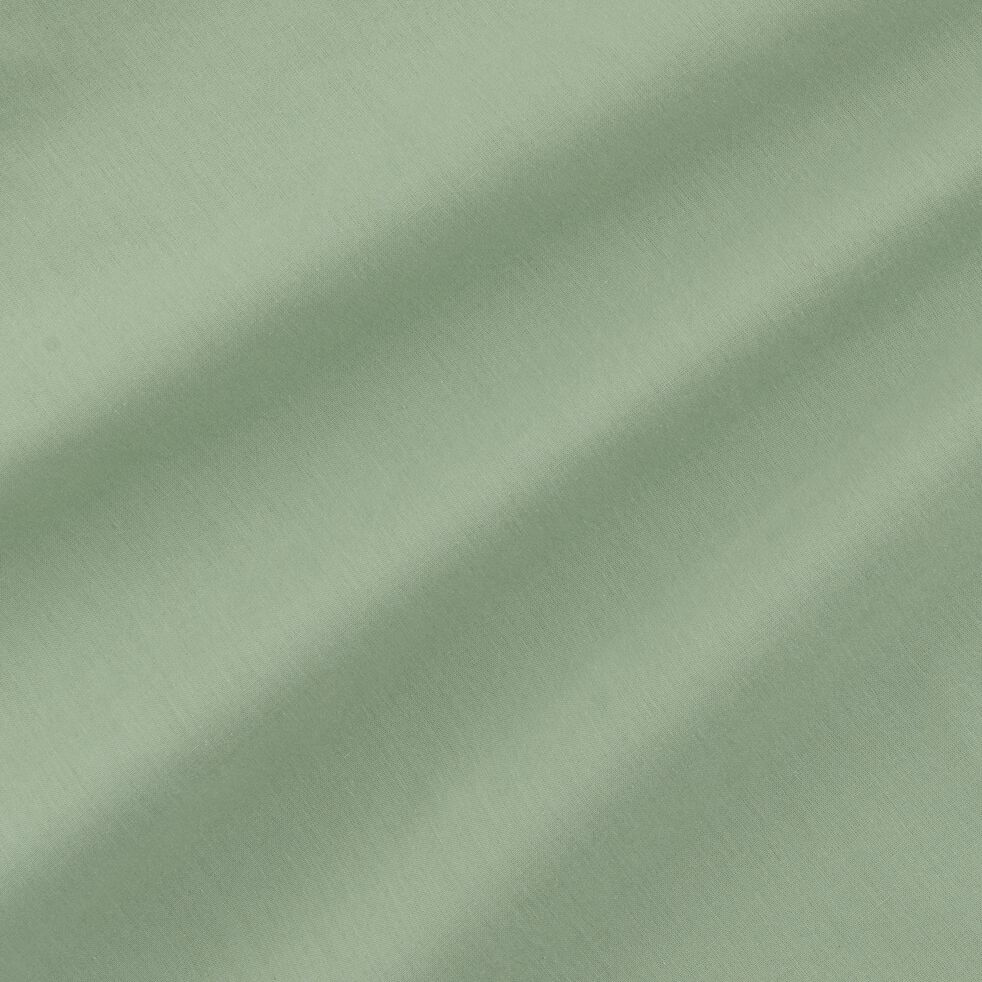 Housse de couette 240x220cm et 2 taies d'oreiller 65x65cm en coton lavé - vert olivier-MANTA