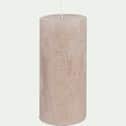 Bougie cylindrique - rose grège H15cm-BEJAIA