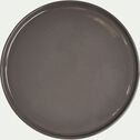 Assiette plate en faïence gris restanque D27cm-VADIM