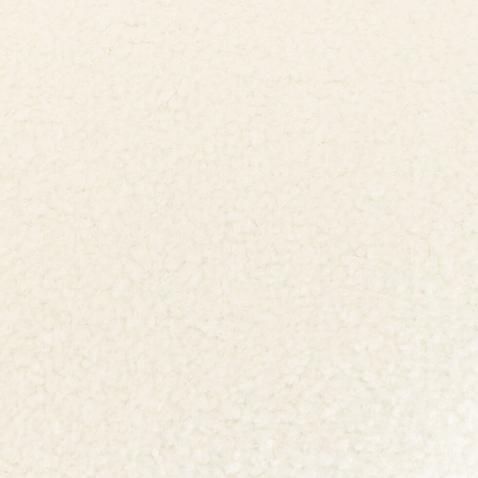 Fauteuil en tissu avec piétement en acier - blanc capelan-ALICE