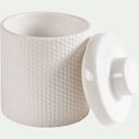 Pot à coton en céramique - blanc ventoux H13,5cm-GHIBO