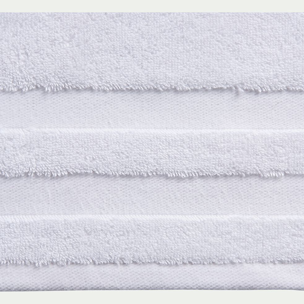 Serviette de toilette qualité hôtelière en coton - blanc 50x100cm-Riviera