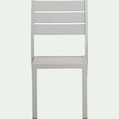Chaise de jardin empilable en aluminium - gris borie-MARIA