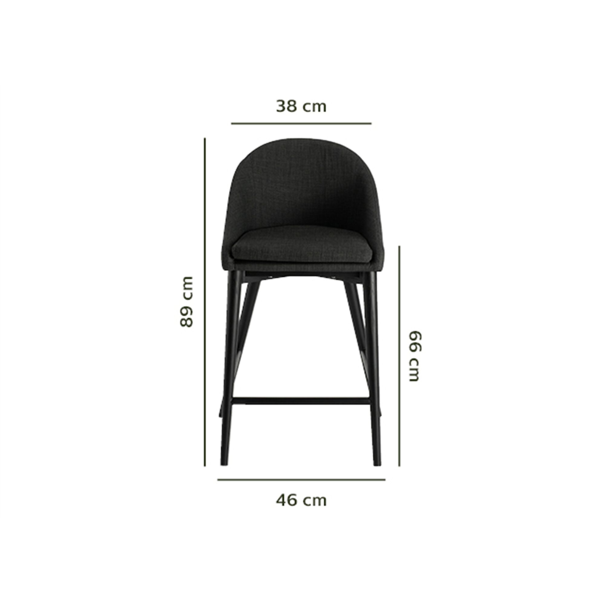 Chaise de bar gris restanque - H66cm-ABBY