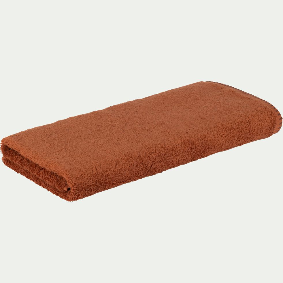 Drap de douche en coton - brun rustrel 70x140cm-YNES