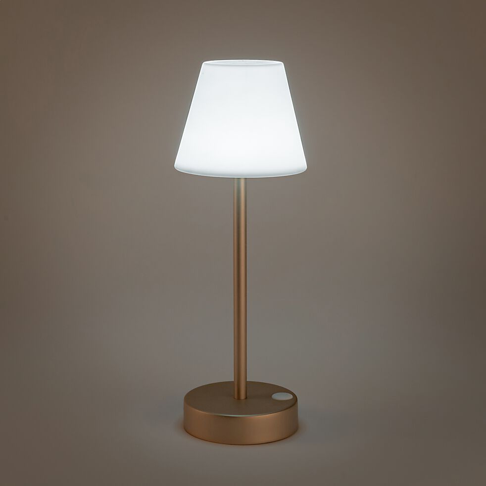 Lampe nomade rechargeable - doré H32xD11cm-LOLA SLIM