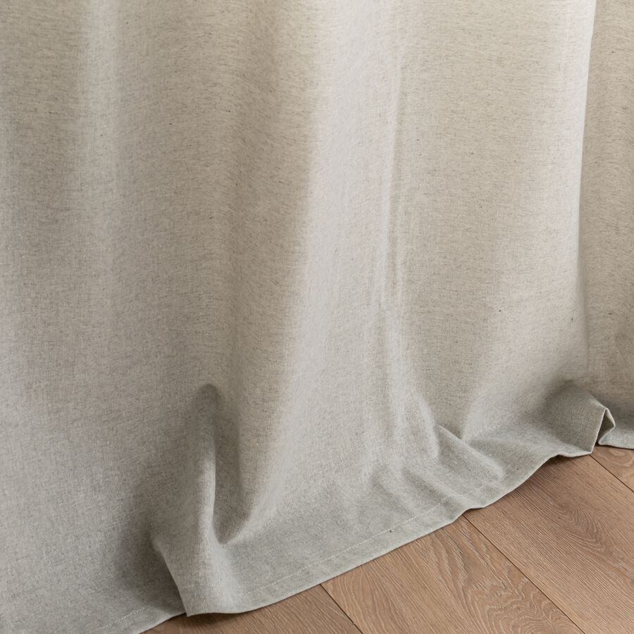 Rideau à œillets en polyester chambray - gris clair 140x250cm-CORBIN