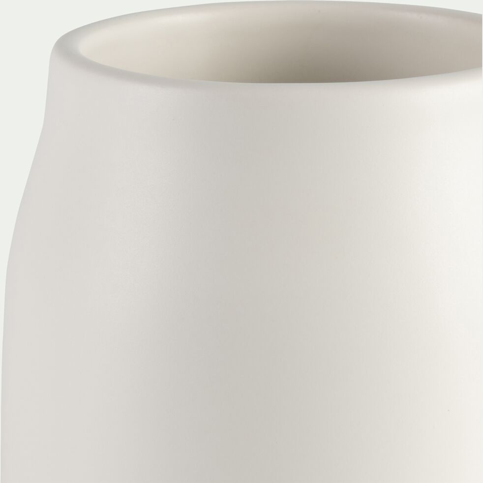 Vase simple en céramique - blanc ventoux H16cm-LOZA