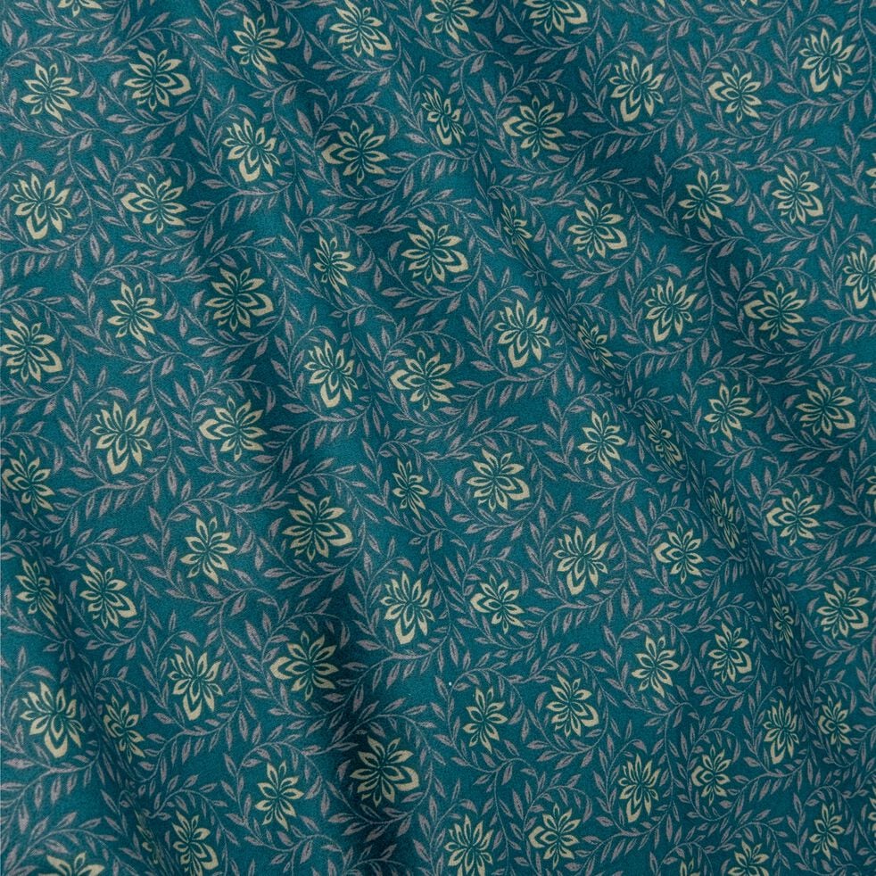 Lot de 2 taies d'oreiller en satin de coton - motifs jasmin 50x70cm-SOUN