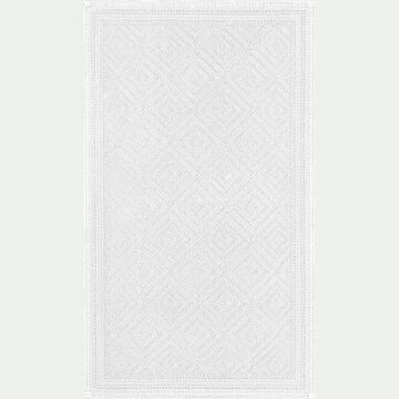 Tapis de bain en coton jacquard - blanc ventoux 60x100cm-SADOU