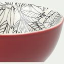 Coupelle en porcelaine motifs laurier D11cm - rouge sumac-AIX