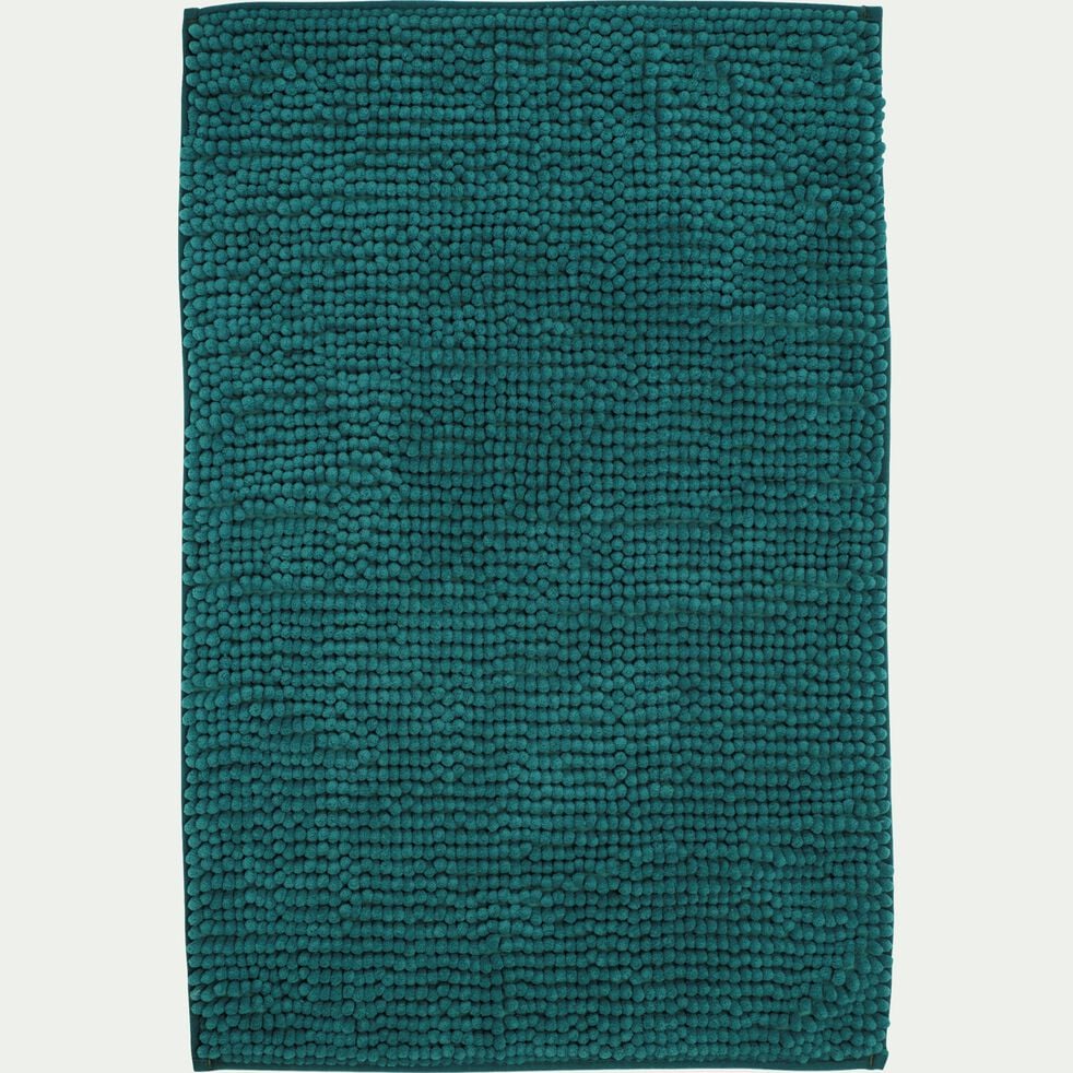 Tapis de bain chenille en polyester - bleu niolon 50x80cm-PICUS