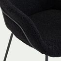 Chaise en tissu avec accoudoirs - noir-CHLOE