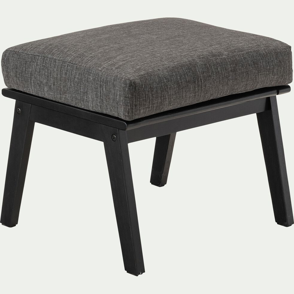 ZEQI - Repose-pieds pour fauteuil en bois d'eucalyptus - noir