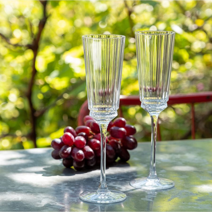 Flûte à champagne en cristallin 17cl - transparent-MACASSAR