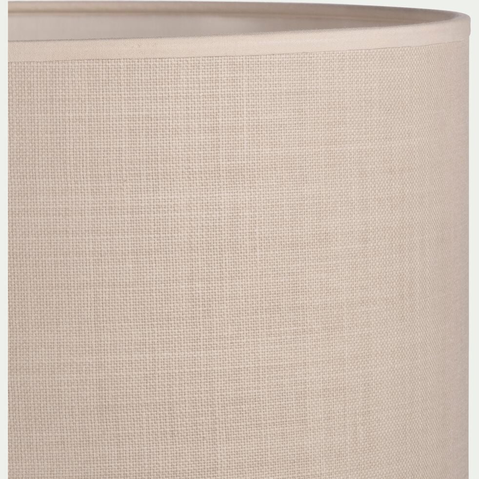Abat-jour cylindrique en tissu D30cm - beige roucas-MISTRAL