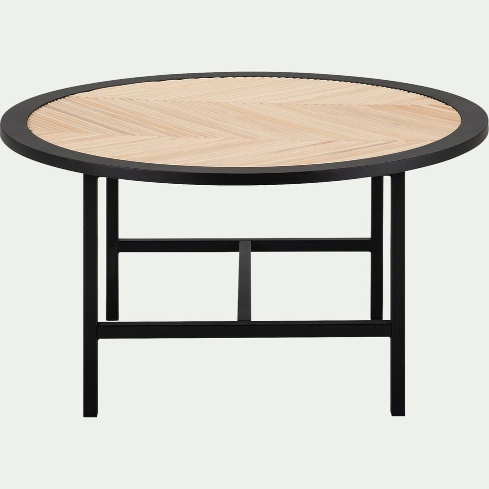 Table basse en bois - noir-TANU