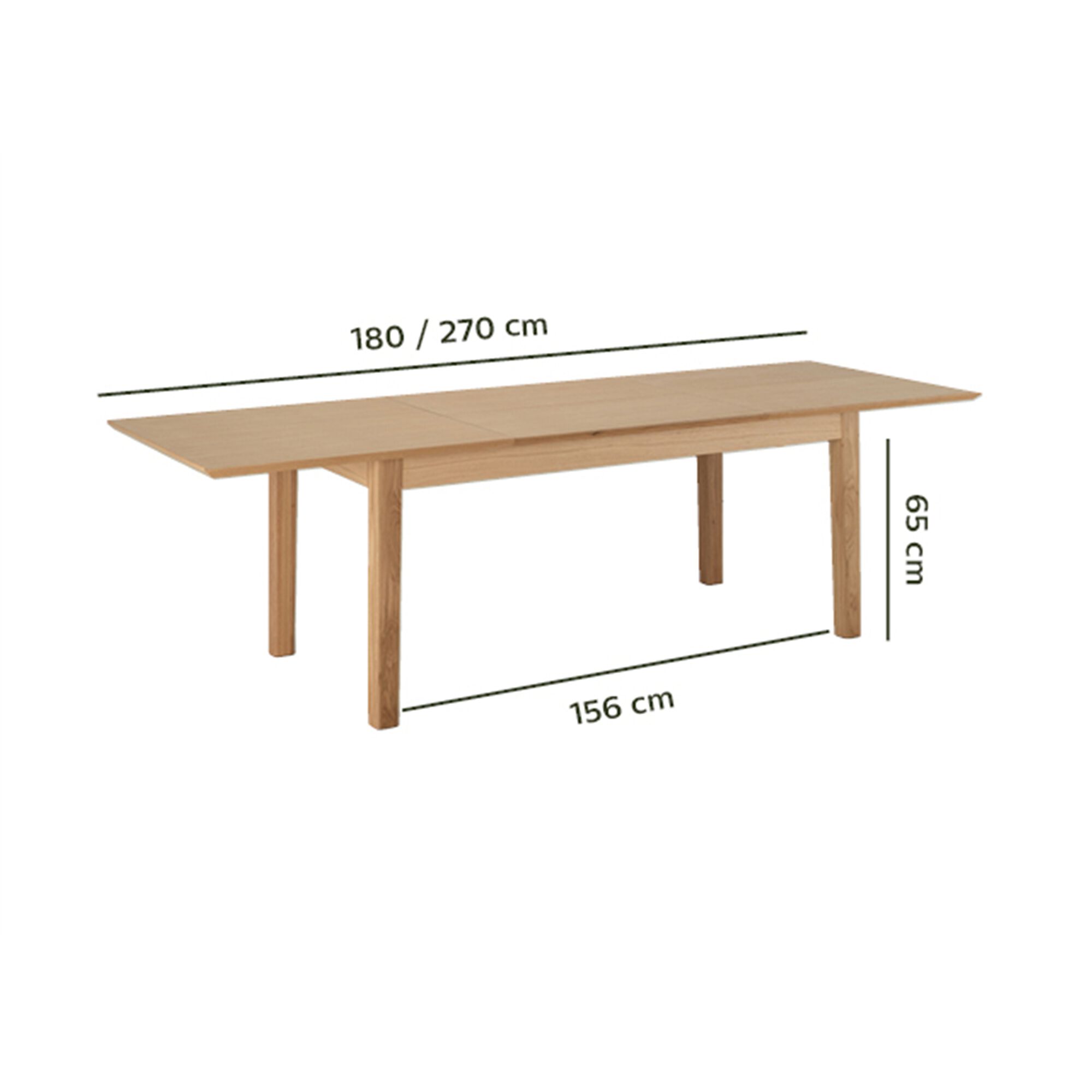 Table de repas extensible en bois - naturel (6 à 12 places)-AGOSTA