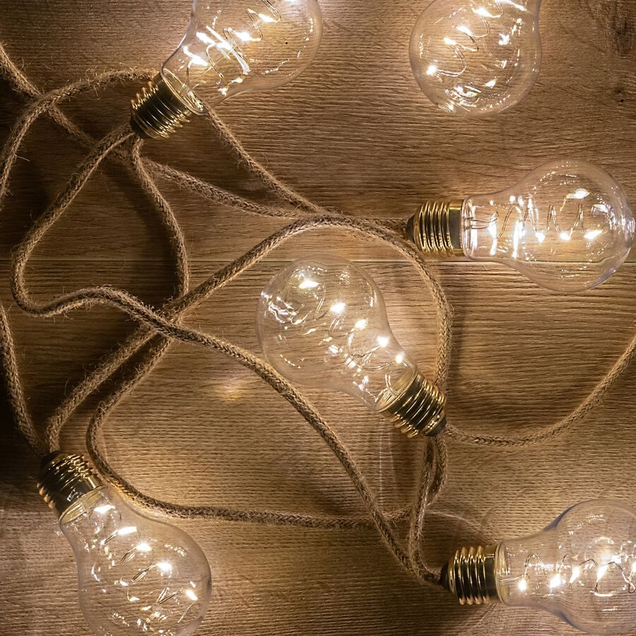 Guirlande lumineuse à ampoules - transparent L815cm-HELGUERO