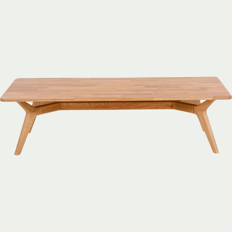 Table basse fixe en chêne - bois clair L150xl70xH40cm-ZORRA