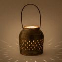 Lanterne décorative en aluminium - doré H17cm-IKRAM