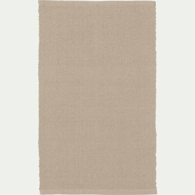 Descente de lit en coton - beige roucas 50x80cm-CAMELIA
