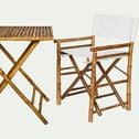Chaise de jardin avec accoudoirs régisseur en bambou - naturel-NIMES