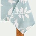 Nappe en coton à motif floral - bleu 170x170cm-MALINI