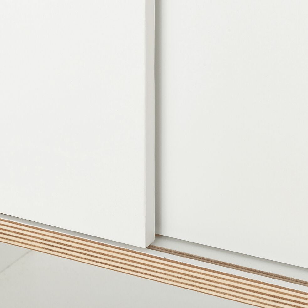 Meuble sous-vasque simple en bois - 75 cm blanc-MUGEL