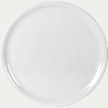 Assiette à pizza en porcelaine qualité hôtelière blanc D30,5cm-ETO