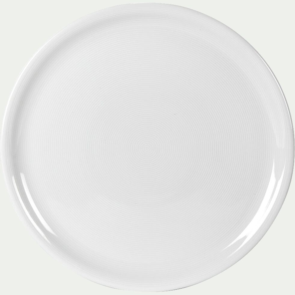 Assiette à pizza en porcelaine qualité hôtelière D30,5cm - blanc-ETO