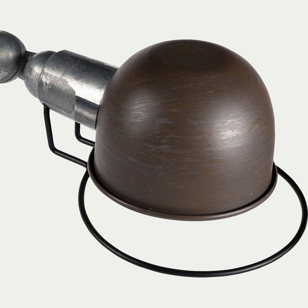 Lampe de bureau en fer H60cm - marron-HONORE