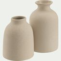 Vase en grès D7xH9,5cm - beige-FONTIENNE