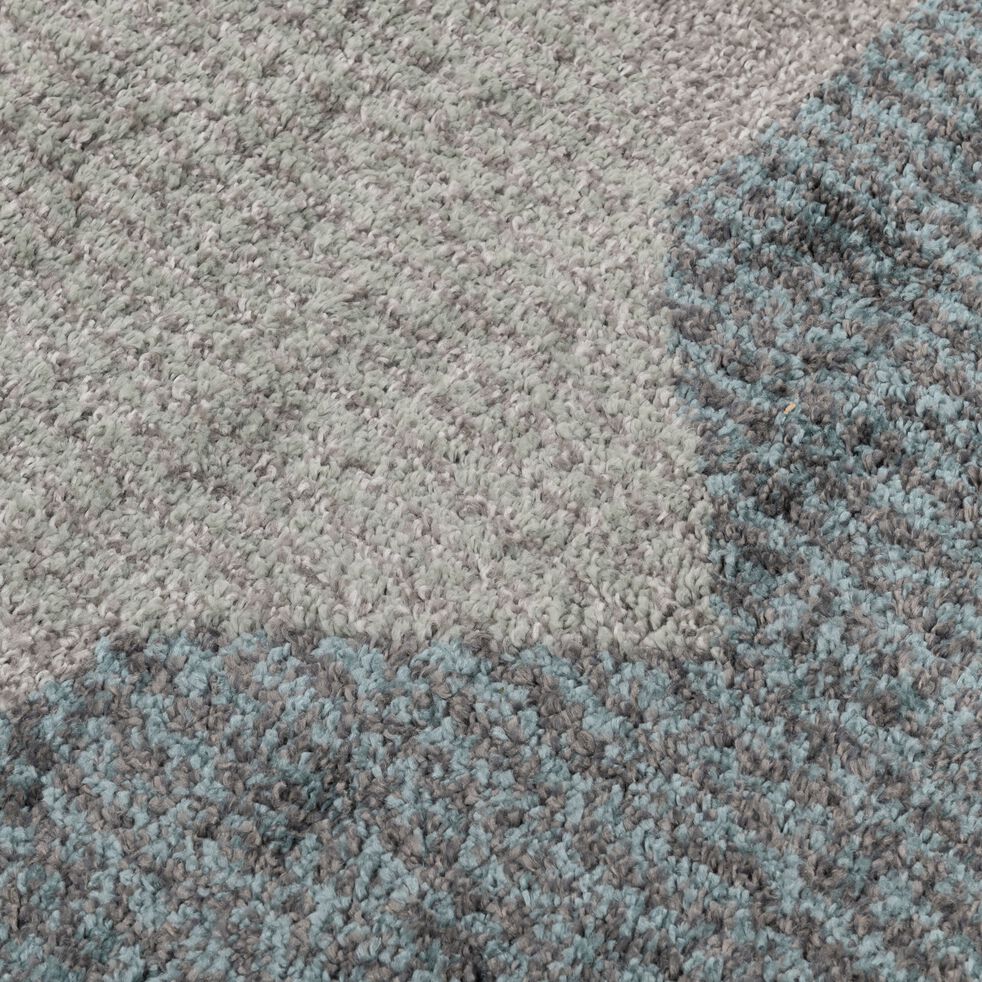 Tapis en tissu à motif - gris 230x160cm-GARGAS
