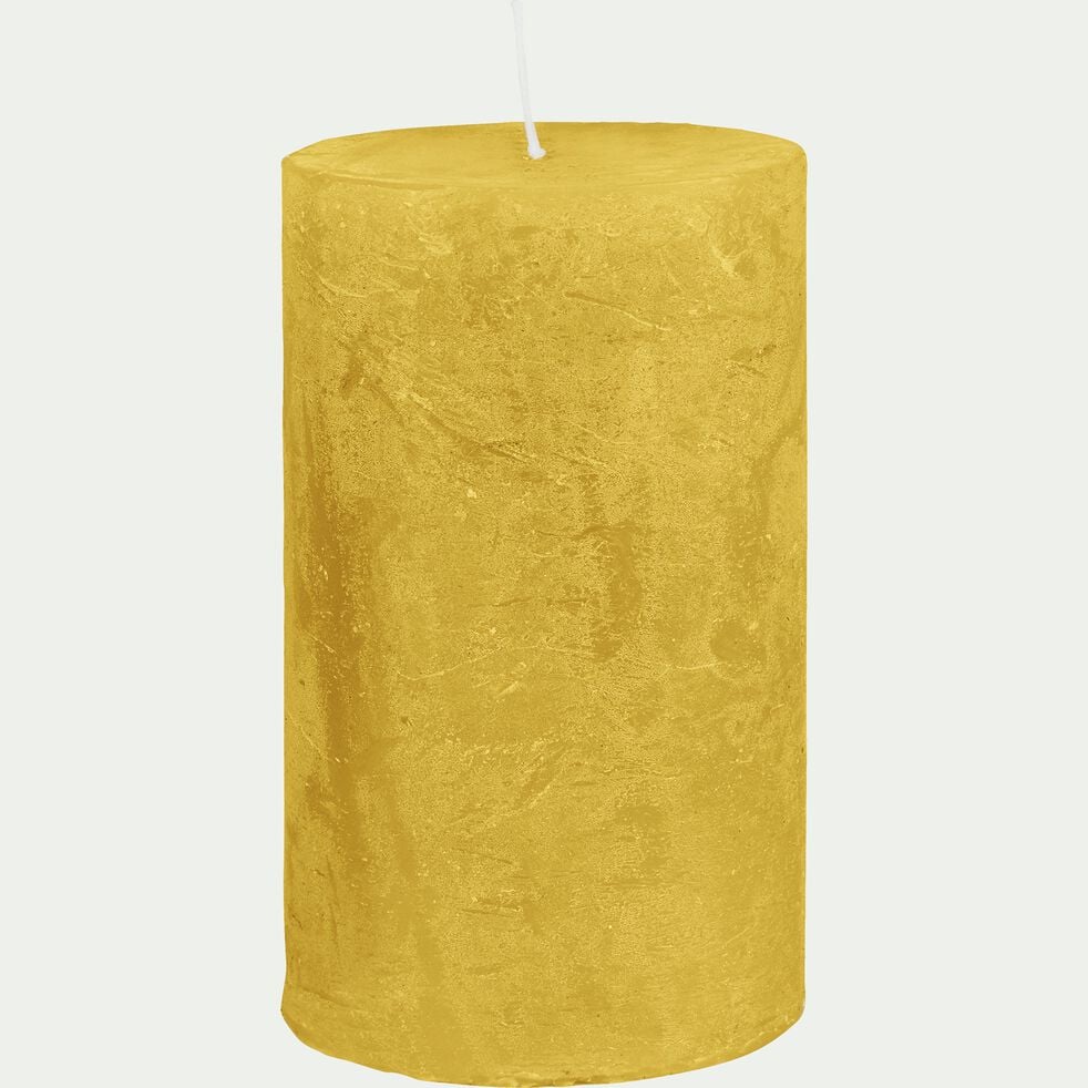 Bougie cylindrique - beige nèfle H11cm-BEJAIA