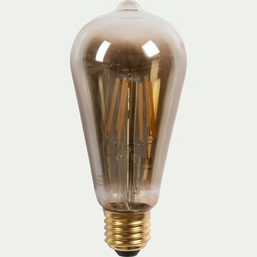 Ampoule décorative LED grise H16cm culot E27-POIRE