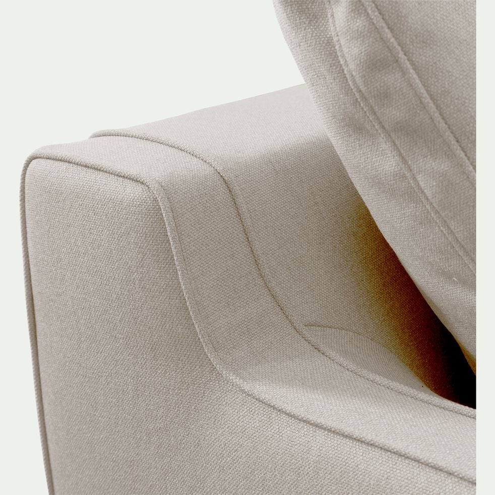 Canapé 3 places fixe en tissu - gris borie-LENITA