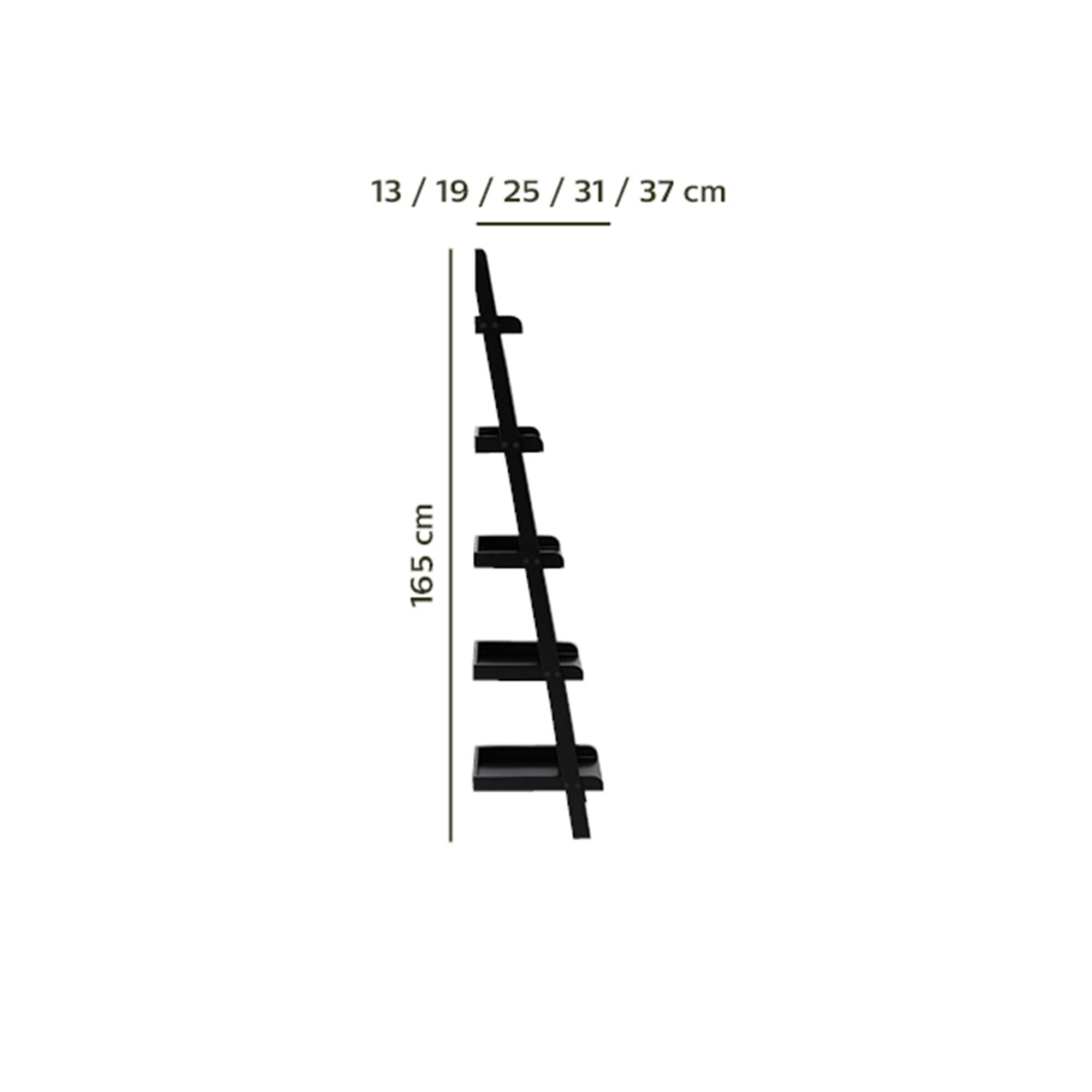 Etagère échelle en bois - noir L46cm-ESCALO