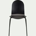 Chaise avec coque en contreplaqué moulé de hêtre - noir-IZA