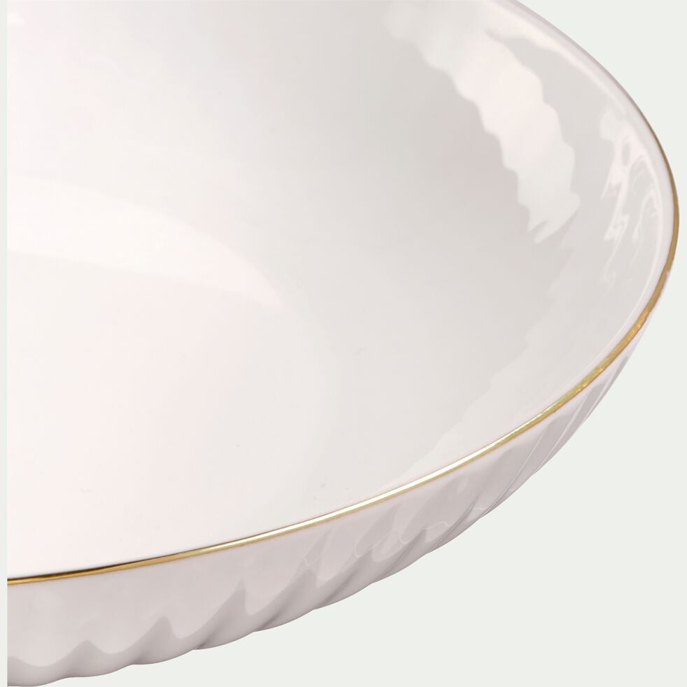 Assiette creuse en porcelaine D21,30cm - blanc-SPIRIT