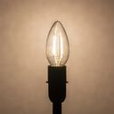 Lot de 2 ampoules LED flamme lumière chaude - E14 2W D3,5cm blanc-STANDARD