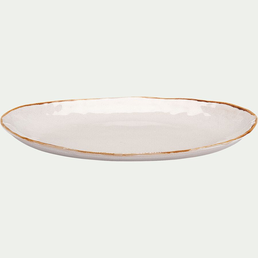 Assiette plate en grès D28cm - blanc - AUCEL - alinea