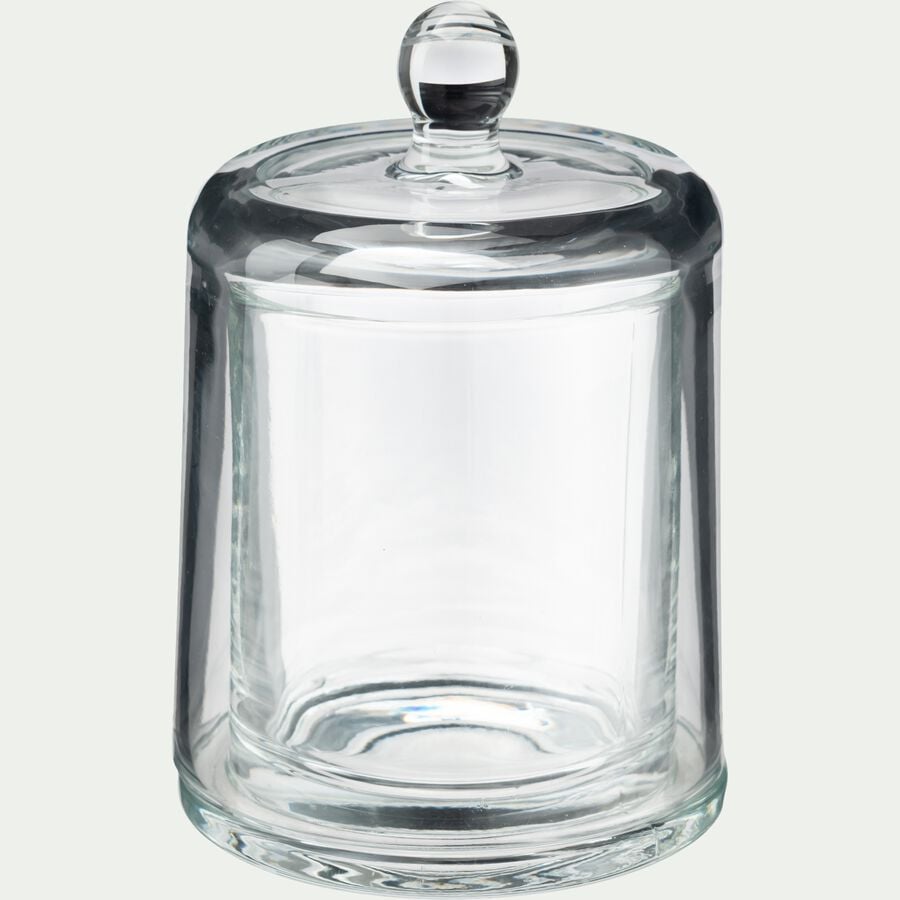 Boite déco en verre - transparent D9xH11,8cm-PAVIN