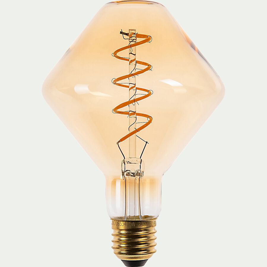 Ampoule LED déco à filament fantaisie lumière chaude - ambre D10cm-SPIRALE