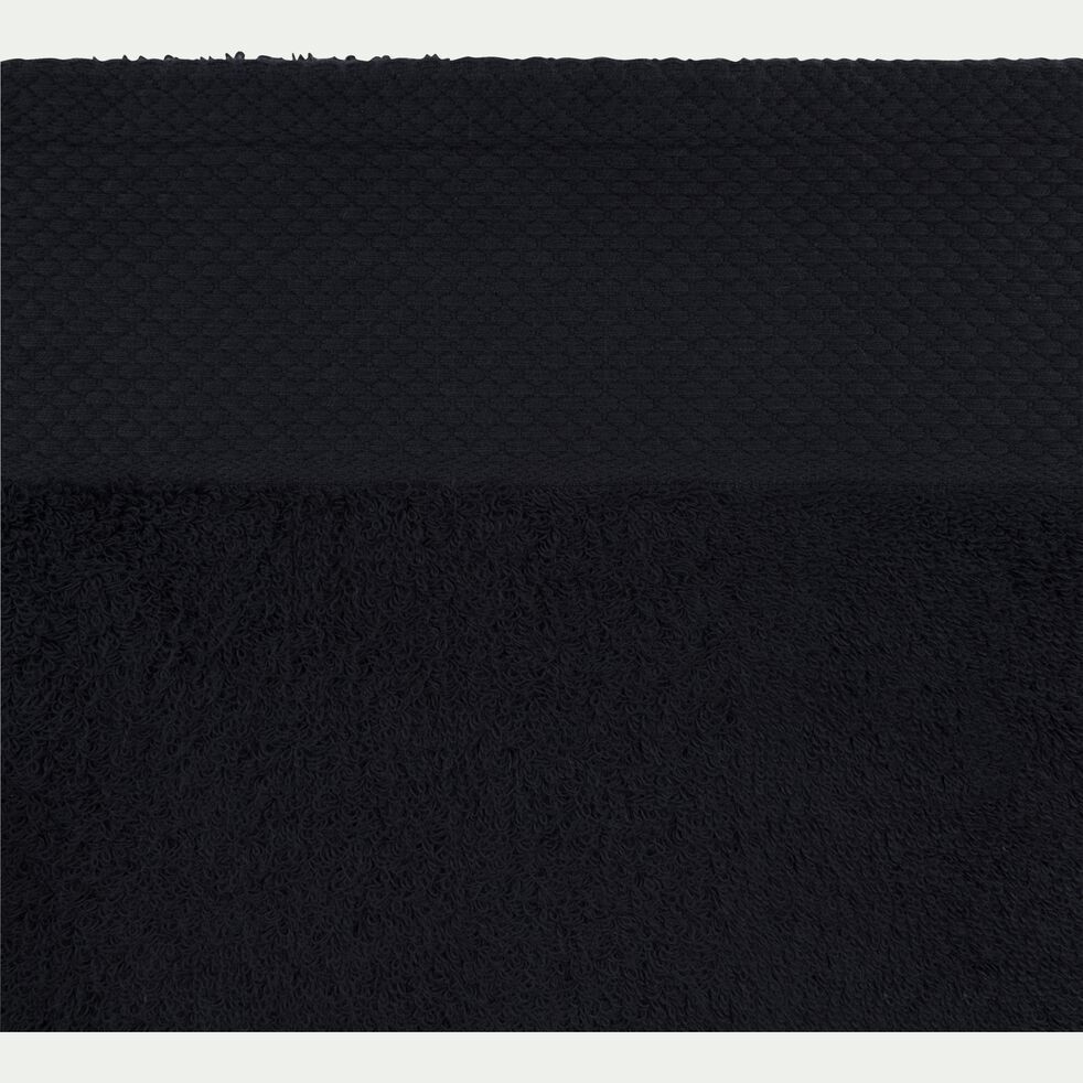 Lot de 2 serviettes invités en coton peigné - Gris calabrun 30x50cm-Azur