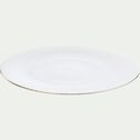 Assiette plate en porcelaine D26cm - blanc-SPIRIT