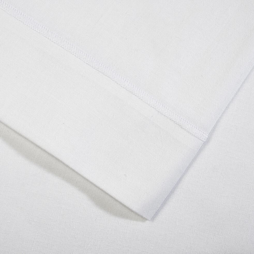 Drap plat 100% coton blanc 125 g 190x320 cm (le lot de 15)