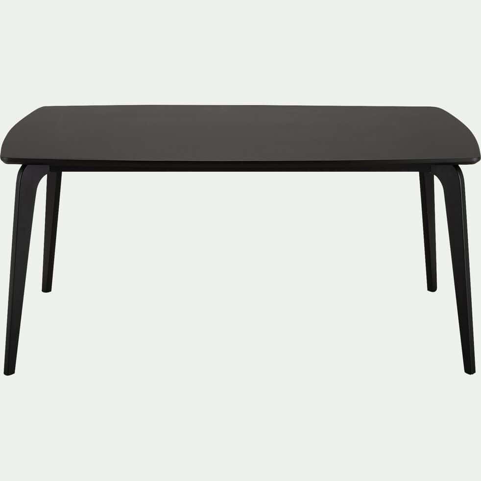Table fixe en bois d'hévéa 6 places - noir L164cm-SUZIE