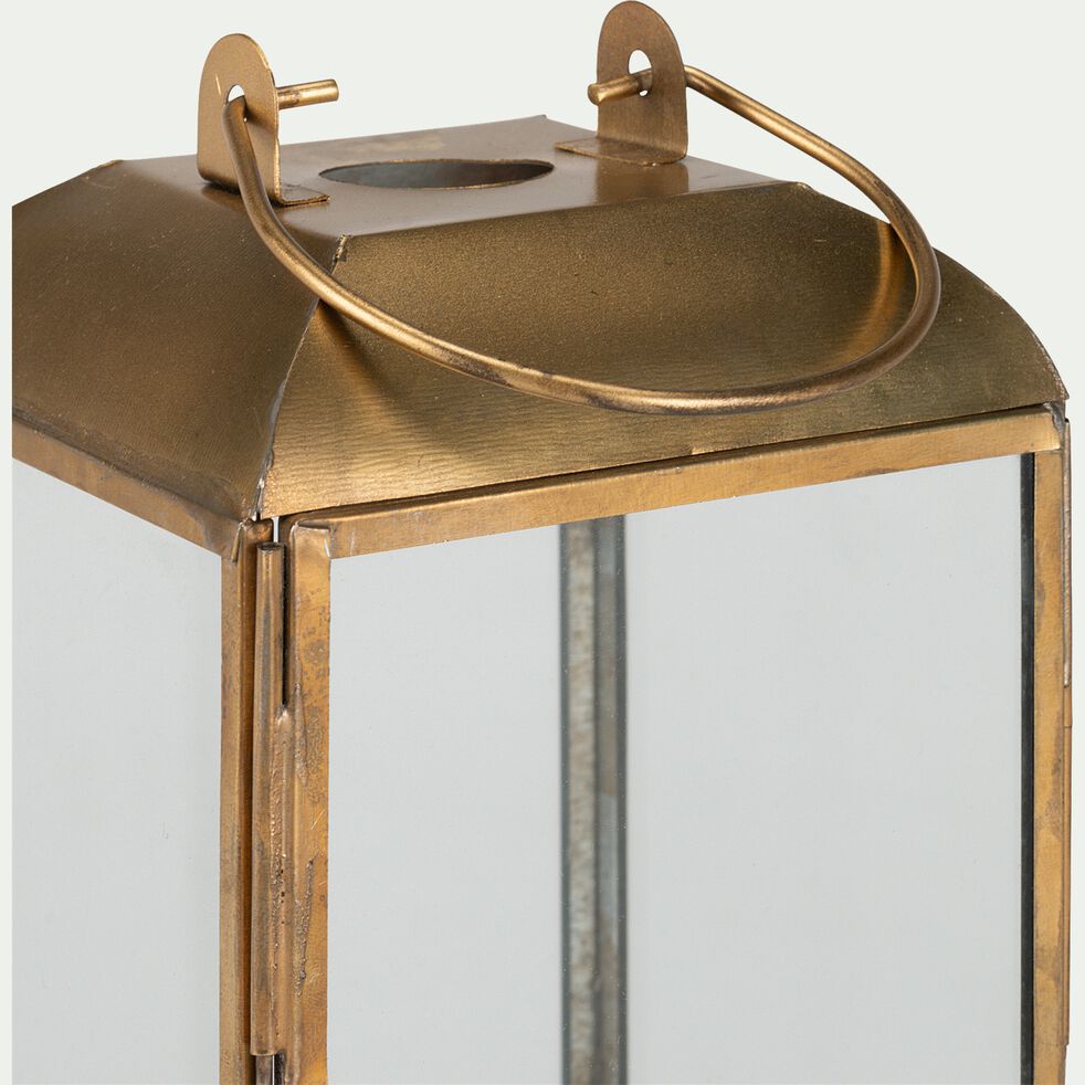 Lanterne en fer et verre - cuivré H18cm-ALSISAR